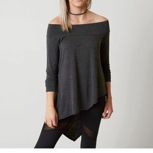 Daytrip Off-the-shoulder Assymetrical Hem Top